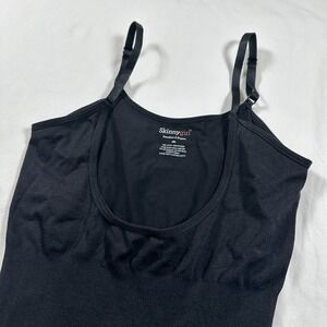 Skinny Girl Smoother Shaper Tank Top Medium Black Adjustable Strap Tummy Control